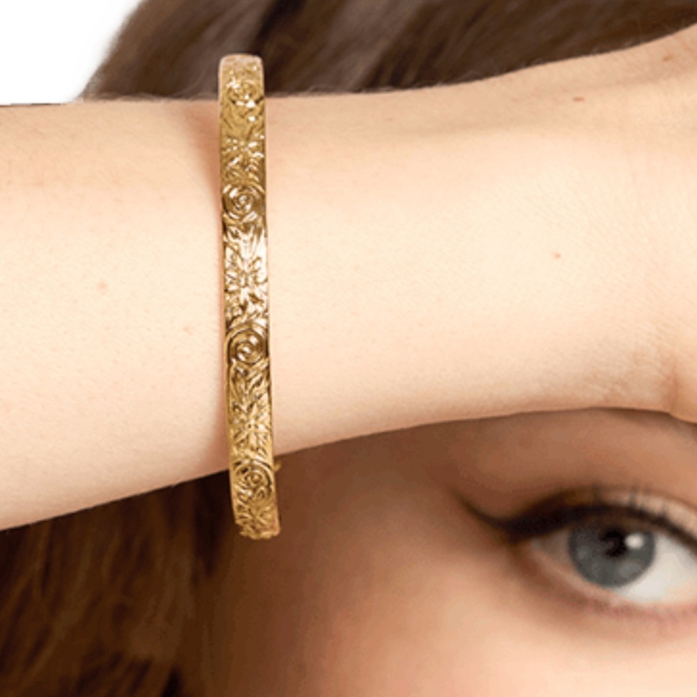 Our Spare Change 18k Plated Floral Cuff